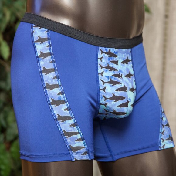 Mens Sharks Print Boxer Brief Handmade - Picture 2 of 6